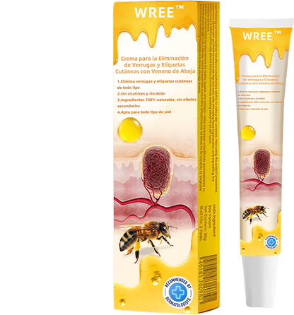 WREE™ Crema para la eliminación de verrugas y etiquetas con veneno de abeja (👨‍⚕Apta para todo tipo de piel)🐝 (🔥Último día de promoción 60% de descuento)🌷