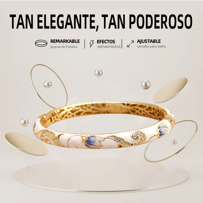 CZTICLE™ Cloisonné esmaltado linfático terapia magnética pulsera de oro 🔥 terapia linfática magnética  💥