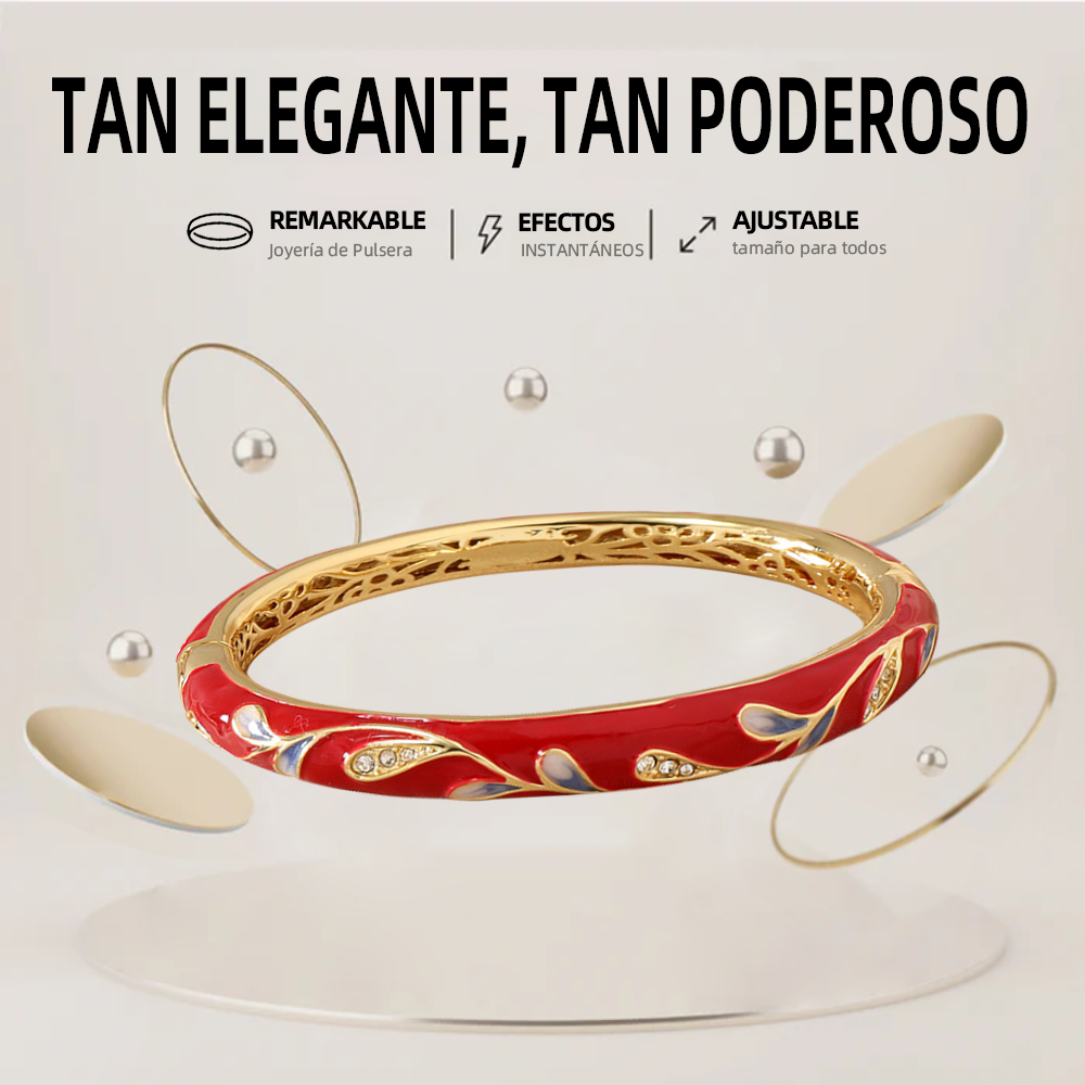 CZTICLE™ Cloisonné esmaltado linfático terapia magnética pulsera de oro 🔥 terapia linfática magnética  💥