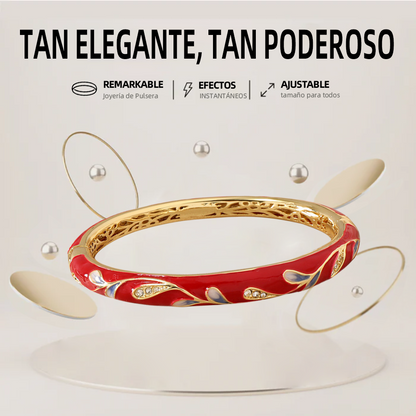 CZTICLE™ Cloisonné esmaltado linfático terapia magnética pulsera de oro 🔥 terapia linfática magnética  💥