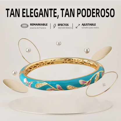 CZTICLE™ Cloisonné esmaltado linfático terapia magnética pulsera de oro 🔥 terapia linfática magnética  💥